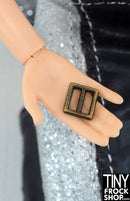 4mm 12" Fashion Doll Square Metal Buckles