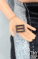 4mm 12" Fashion Doll Square Metal Buckles