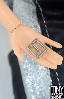 4mm 12" Fashion Doll Square Metal Buckles