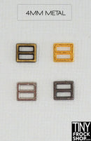 4mm 12" Fashion Doll Square Metal Buckles