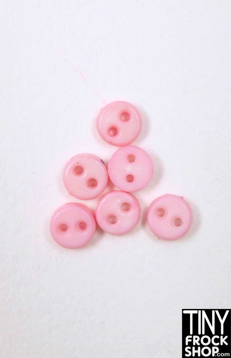 4mm - Barbie Quality Mini Flat Chunk Buttons - Pack Of 6 - Tiny Frock Shop