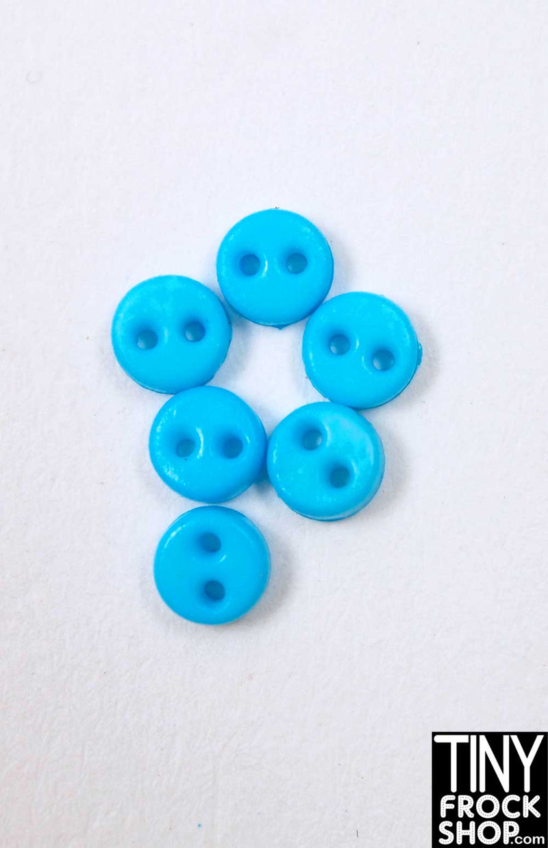 4mm - Barbie Quality Mini Flat Chunk Buttons - Pack Of 6 - Tiny Frock Shop