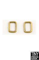 5MM - 12" Fashion Doll Mini Metal Rectangle Rings