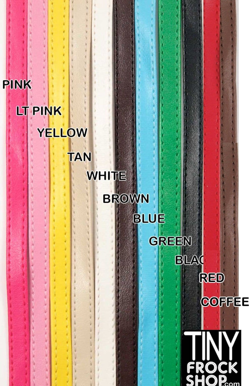 5mm - 12" Fashion Doll Faux Leather Belt Strapping