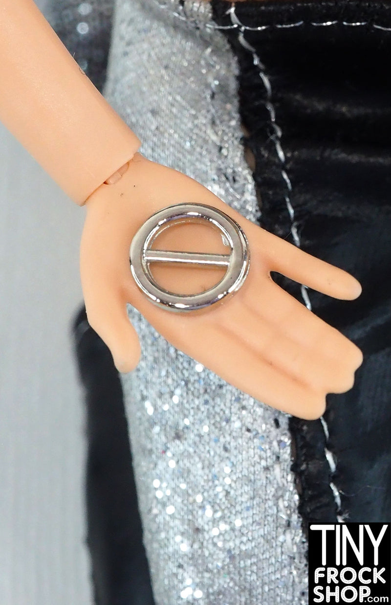 5mm 12" Fashion Doll Circle Metal Buckles