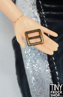 5mm 12" Fashion Doll Square Metal Buckles