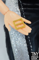 5mm 12" Fashion Doll Square Metal Buckles