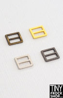 4mm 12" Fashion Doll Square Metal Buckles