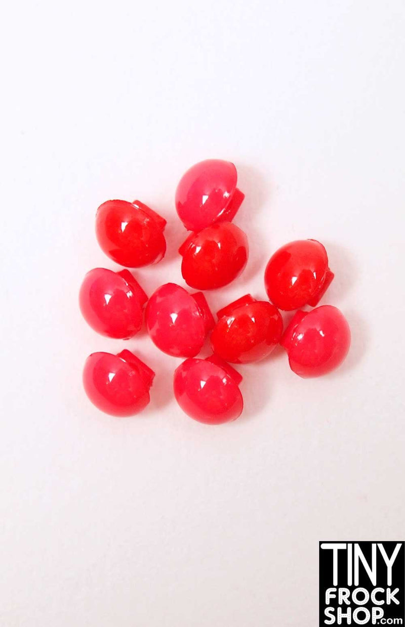 Tiny Frock Shop 5mm - 12 Fashion Doll Mushroom Shank Buttons - Pack Of 6