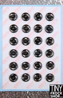Silver, Black or Gold Hand Sewing Mini 2 Piece Snaps - 24 pcs - 6MM - Tiny Frock Shop