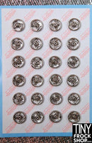 Silver, Black or Gold Hand Sewing Mini 2 Piece Snaps - 24 pcs - 6MM - Tiny Frock Shop