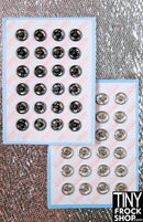 Silver, Black or Gold Hand Sewing Mini 2 Piece Snaps - 24 pcs - 6MM - Tiny Frock Shop
