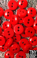 6mm - High Quality SMALL Resin 2 Hole Buttons - 12 pcs - Tiny Frock Shop