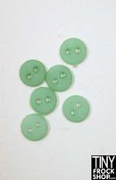 6mm - 12" Fashion Doll Mini Round Two Hole Buttons - Pack of 6