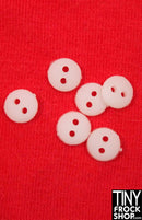 6mm - 12" Fashion Doll Mini Round Two Hole Buttons - Pack of 6