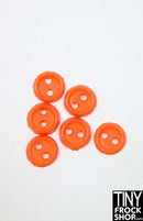 6mm - Flat Rim Buttons - Pack Of 6 - Tiny Frock Shop