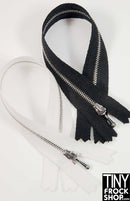 High Quality 7" Tiny Closed End Metal Teeth Doll Zippers - Size 0 - TinyFrockShop.com