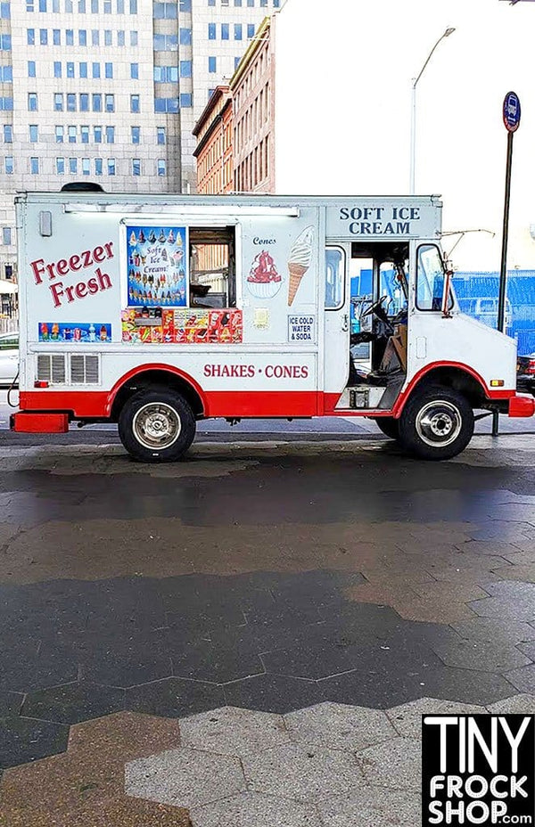 A-108 12" Fashion Doll Photography Backdrop - Standard - Ice Cream Truck NYC
