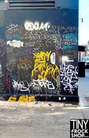 A-127 12" Fashion Doll Photography Backdrop - Wide - Graffiti Wall