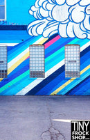 A-128 12" Fashion Doll Photography Backdrop - Wide - Cloudy Windows