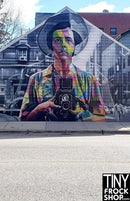 A-129 12" Fashion Doll Photography Backdrop - Wide - Vivian Wall