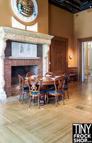 A-142 (W) 12" Fashion Doll Photography Backdrop - Standard- Fireplace Breakfast