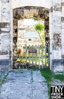 A-148 (W) 12" Fashion Doll Photography Backdrop - Standard- Danger Doorway