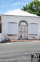 A-151 (W) 12" Fashion Doll Photography Backdrop - Wide - White Bungalow