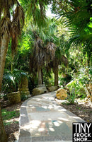 A-152 (W) 12" Fashion Doll Photography Backdrop - Standard- Palm Tree Lane