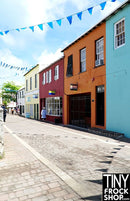 A-154 (W) 12" Fashion Doll Photography Backdrop - Wide - Bermuda Streets