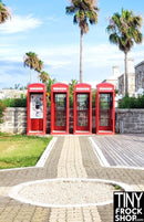 A-155 (W) 12" Fashion Doll Photography Backdrop - Wide - 4 Phone Booths