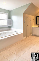 A-185 12" Fashion Doll Photography Backdrop - Wide - Marble Tub - 16"