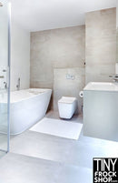 A-187 12" Fashion Doll Photography Backdrop - Standard- Smooth And Cool Bathroom - 16"