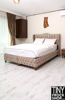 A-191 12" Fashion Doll Photography Backdrop - Standard- Quilted Bedroom - 12" or 16"