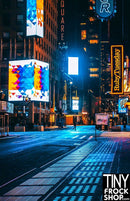A-193 12" Fashion Doll Photography Backdrop - Standard- Times Square At Night