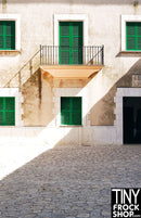 A-207 12" Fashion Doll Photography Backdrop - Standard- Doors Of Spain