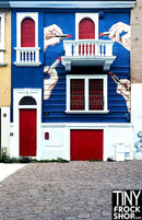 A-208 12" Fashion Doll Photography Backdrop - Standard- Lipstick Building Milan Italy