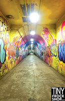 A-213 (W) 12" Fashion Doll Photography Backdrop - Wide - NYC Underground Tunnel