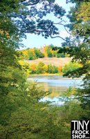 A-221 (W) 12" Fashion Doll Photography Backdrop - Wide - Picturesque River View