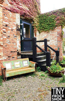 A-230(W) 12" Fashion Doll Photography Background -Standard - Rustic Bench