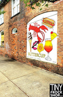 A-231 (W) 12" Fashion Doll Photography Backdrop - Wide - Dining Billboard