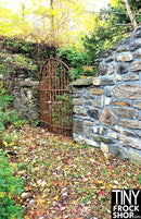 A-237(W) 12" Fashion Doll Photography Background -Standard - Rusted Rounded Gate