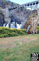 A-238 (W) 12" Fashion Doll Photography Backdrop - Wide - Waterfall Bridge