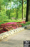 A-256 (W) 12" Fashion Doll Photography Backdrop - Wide - Floral Lined Path