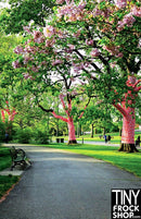 A-258(W) 12" Fashion Doll Photography Background Dot Trees