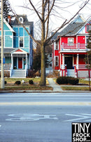 A-260 12" Fashion Doll Photography Backdrop - Wide - 2 Victorian Friends