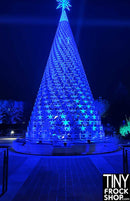 A-298 12" Fashion Doll Photography Backdrop - Standard -Blue Christmas Tree