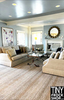 A-300 12" Fashion Doll Photography Backdrop - Wide - Neutral Living Room