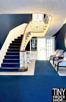 A-302 12" Fashion Doll Photography Backdrop - Wide - Blue Entryway