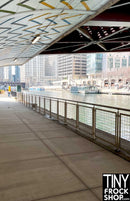 A-303 12" Fashion Doll Photography Backdrop - Wide - Riverwalk Underpass